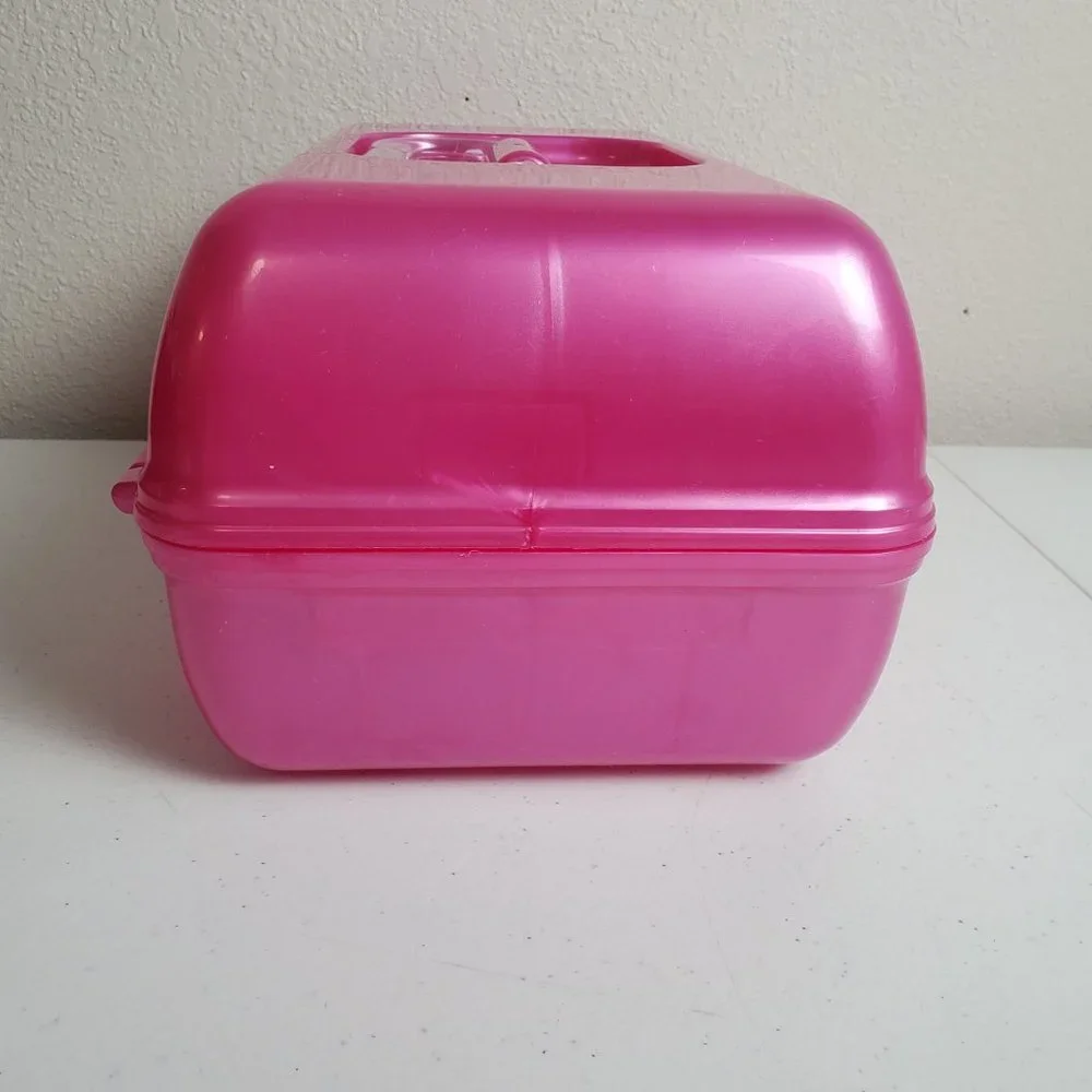 Caboodles 5626 Mirror Makeup Case Organizer Pink Made in USA Plano Molding Co.